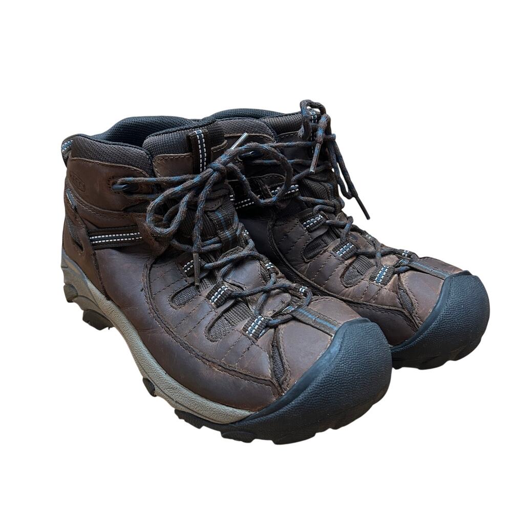 Keen Men’s 8 Targhee II Mid Waterproof Event Hiking Leather Comfort Lace Up